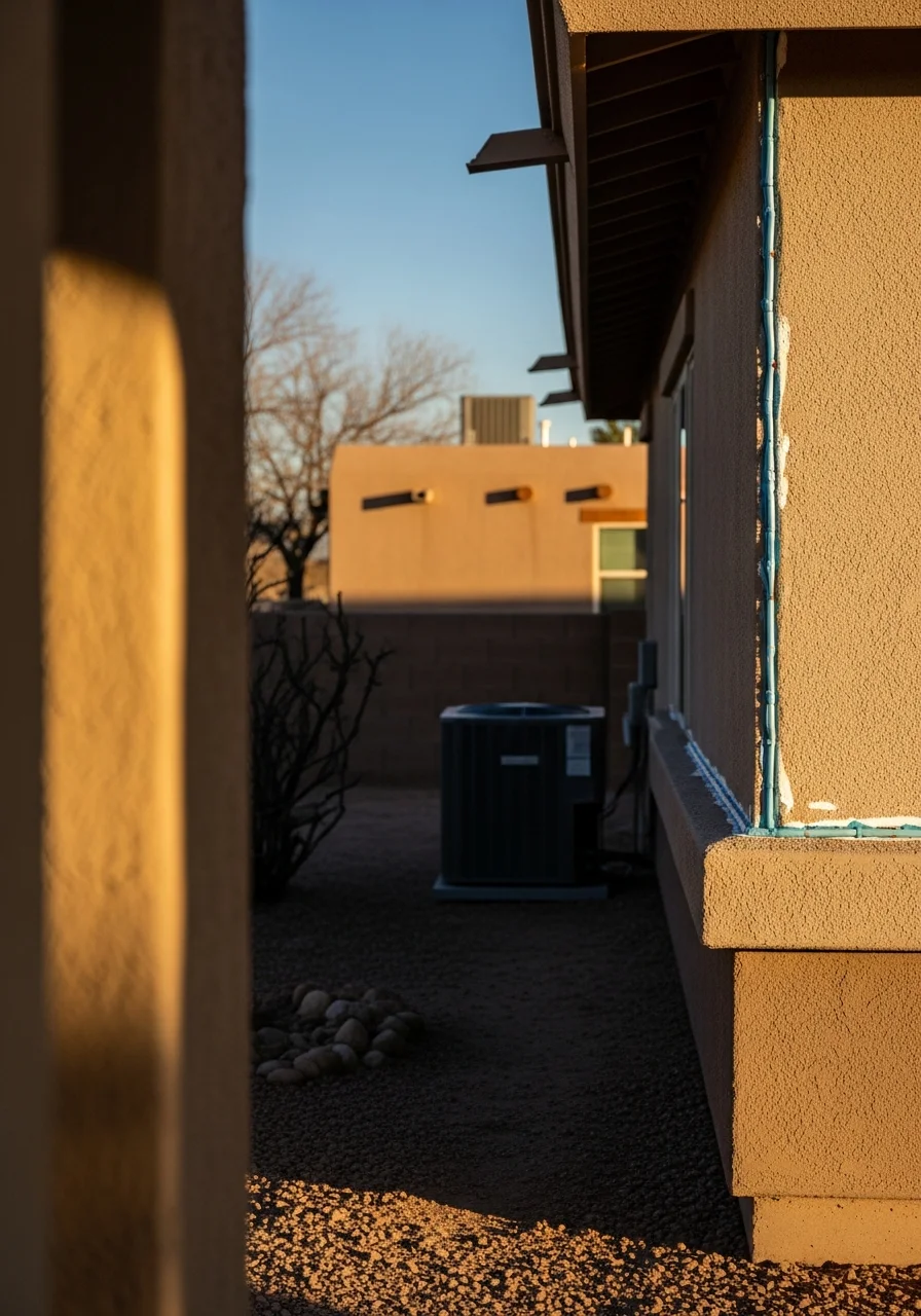 Skilled worker performing detailed exterior maintenance on a Las Cruces residential property.
